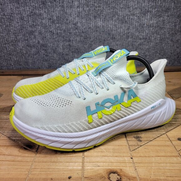 Hoka One One Men's 9.5 Carbon x 3 Billowing Sail Evening Primrose Running Shoes - Picture 2 of 12